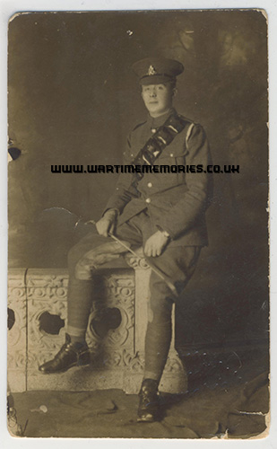 Cyril Thompson in uniform, 1918